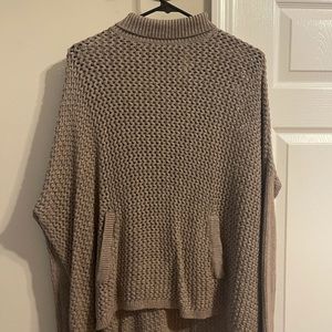 Loft light brown/tan sweater with pocket in the front